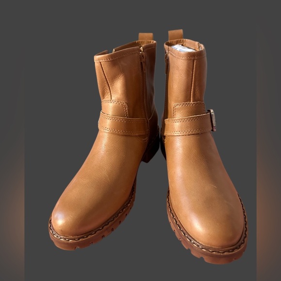 NEW Lucky Brand Women's Kenadie Ankle Riding Boot Brown Leather Size 7.5 - Picture 6 of 12